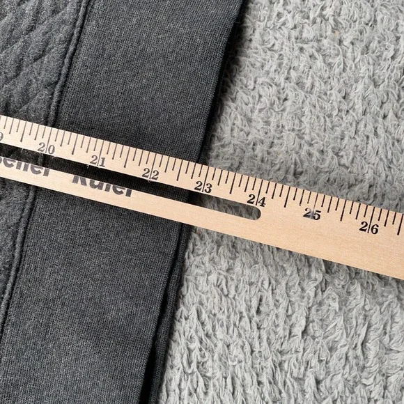 LL Bean Sweatshirt Womens Medium Gray 1/4 Zip Quilted Pullover Casual Warm - Picture 7 of 11